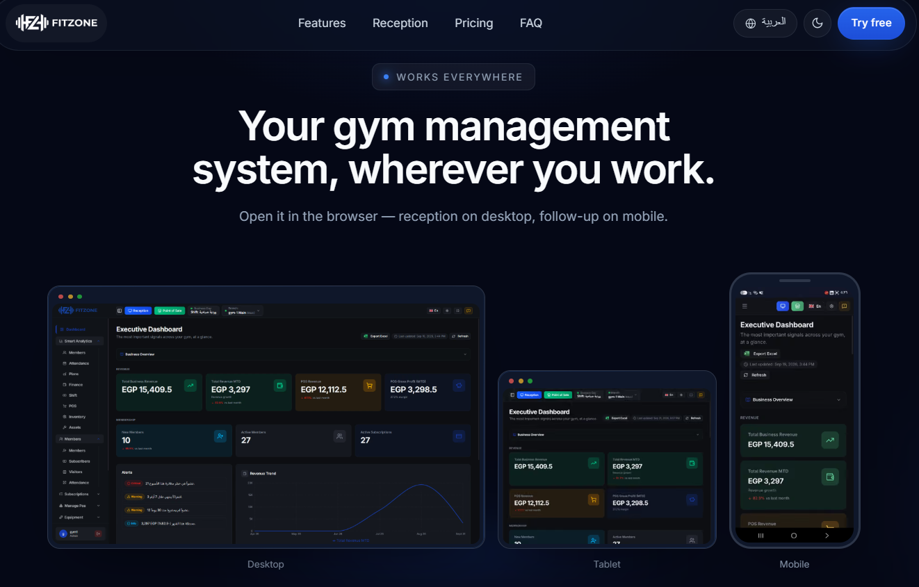 FitZone — Gym Management SaaS